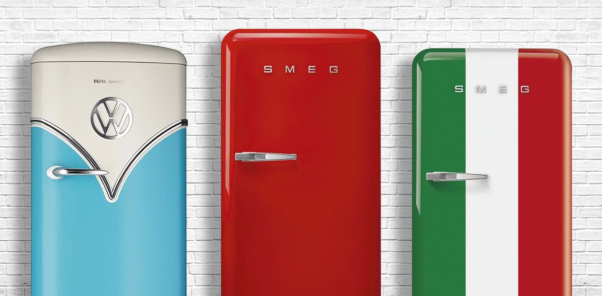 1-deurs retro modellen van Smeg en Etna.