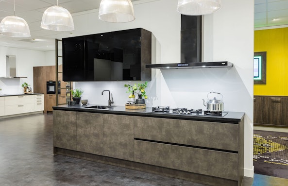 Rechte opstelling in betonlook