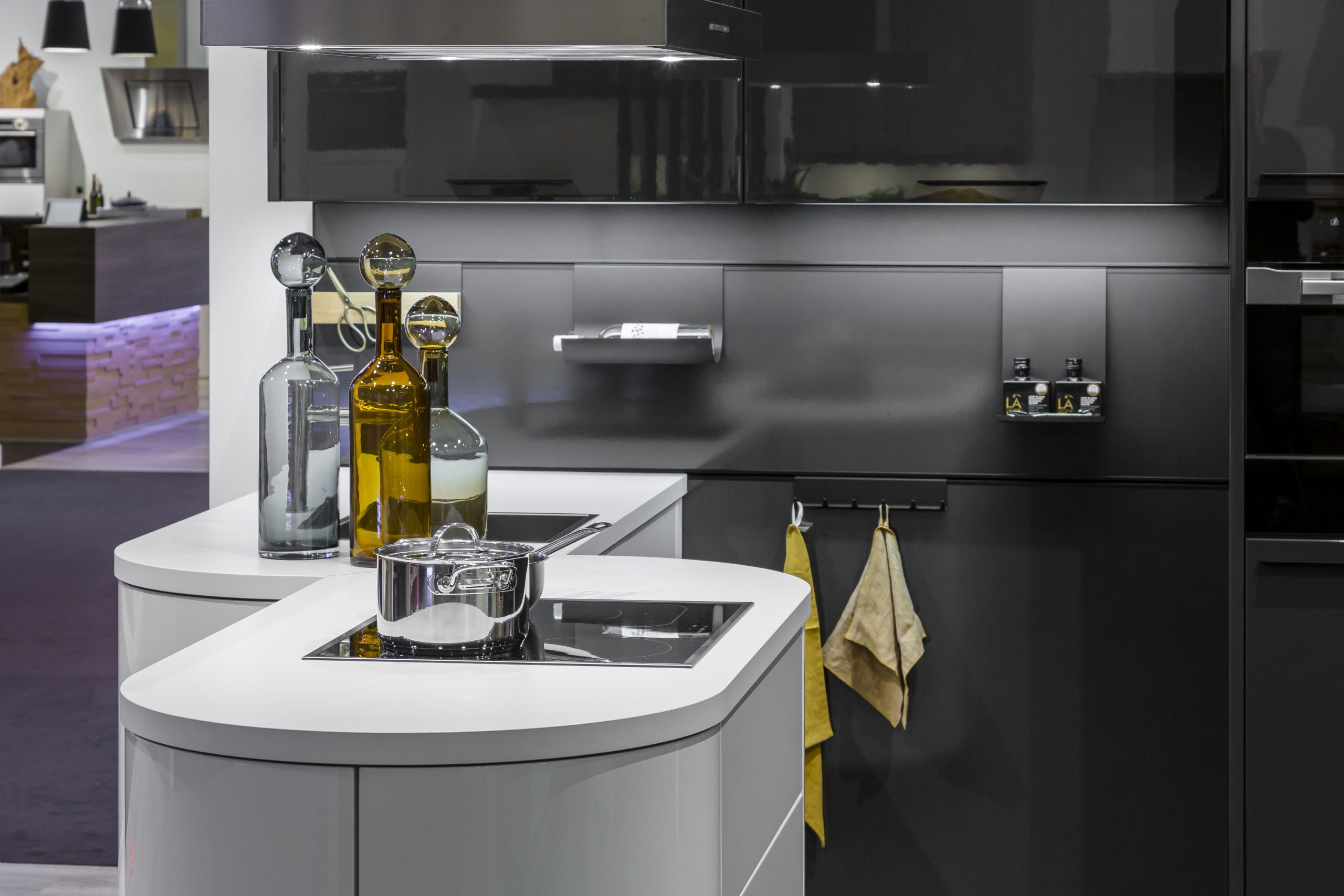 Close-up design kook- en spoeleiland