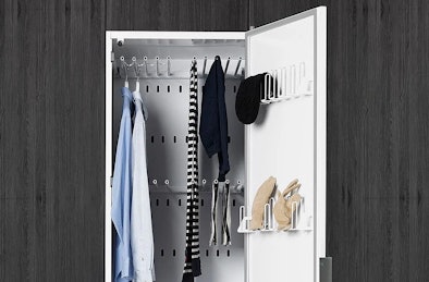 De droogkast biedt net zoveel ophangruimte als 16 meter waslijn.