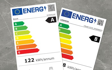 2. Koelkast energie labels A en B.