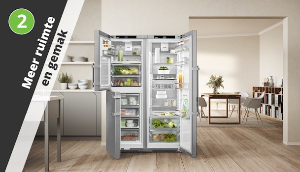 2. Een nieuwe koelkast biedt meer ruimte en gemak.
