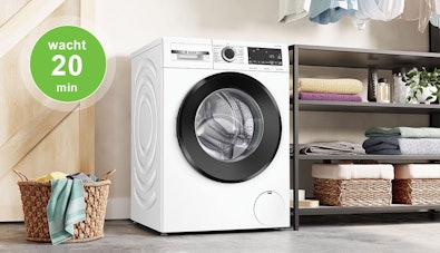 Bosch wasmachine met Iron Assist programma van twintig minuten