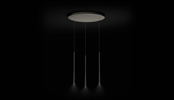 De Stars hanglamp met 3 circulair geplaatste lichtbuizen.