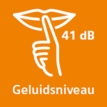 41 dB geluidsniveau