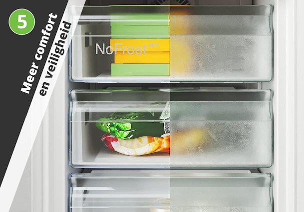 5. Een koelkast met No Frost systeem biedt meer comfort.