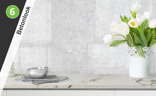 Achterwand keuken betonlook