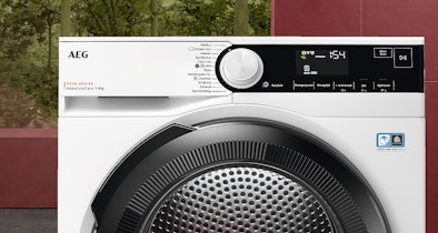 AEG 8000 serie warmtepompdroger met AbsoluteCare display en Woolmark certificering voor het veilig drogen van delicate stoffen
