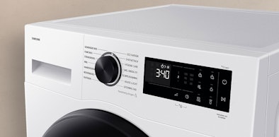 Samsung 8000-serie droger bedieningspaneel met AI Dry, QuickDrive en Silent Dry voor geluidsniveauklasse A