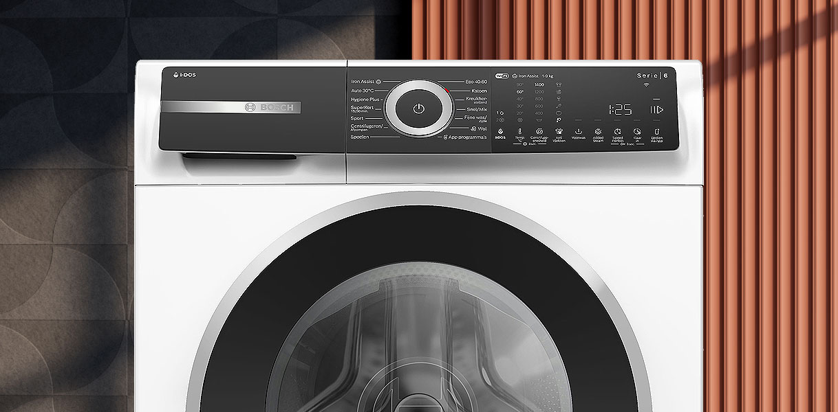 Bosch 9 kg wasmachine met bedieningspaneel en i-DOS voor automatische dosering