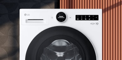LG 9 kg wasmachine met bedieningspaneel en AI Direct Drive-motor