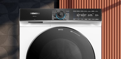 Siemens 9 kg wasmachine met bedieningspaneel, intelligentDosing en smartFinish-stoom