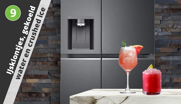 9. Een koelkast die ijsblokjes maakt zorgt voor meer gebruiksgemak in je keuken.