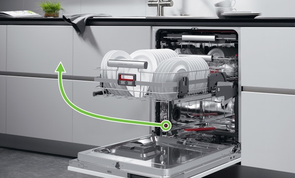 AEG ComfortLift vaatwasser: Video Lift-systeem bekijken