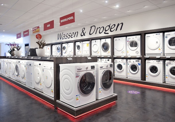 Wasmachines en drogers showroom Bemmel en Kroon waar AEG drogers bekeken en vergeleken kunnen worden