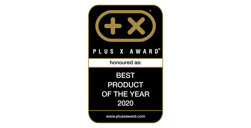 Plus X Award - Beste product van het jaar 2020.