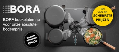 Bora kookplaten met afzuiging nu voor absolute bodemprijzen!
