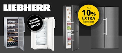 Liebherr apparatuur NU met 10% EXTRA korting.