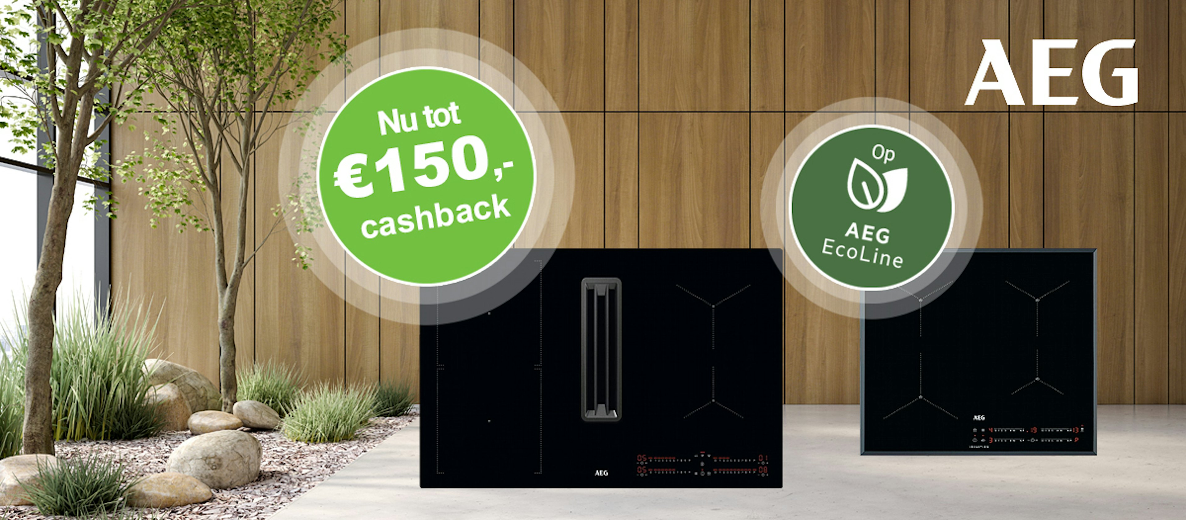 Ontvang nu tot €150,- retour bij aankoop van een AEG EcoLine kookplaat.