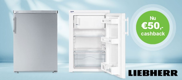 Ontvang nu 50 euro cashback op een Liebherr tafelmodel koelkast