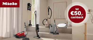 Ontvang tot €50,- retour bij Miele stofzuigers.