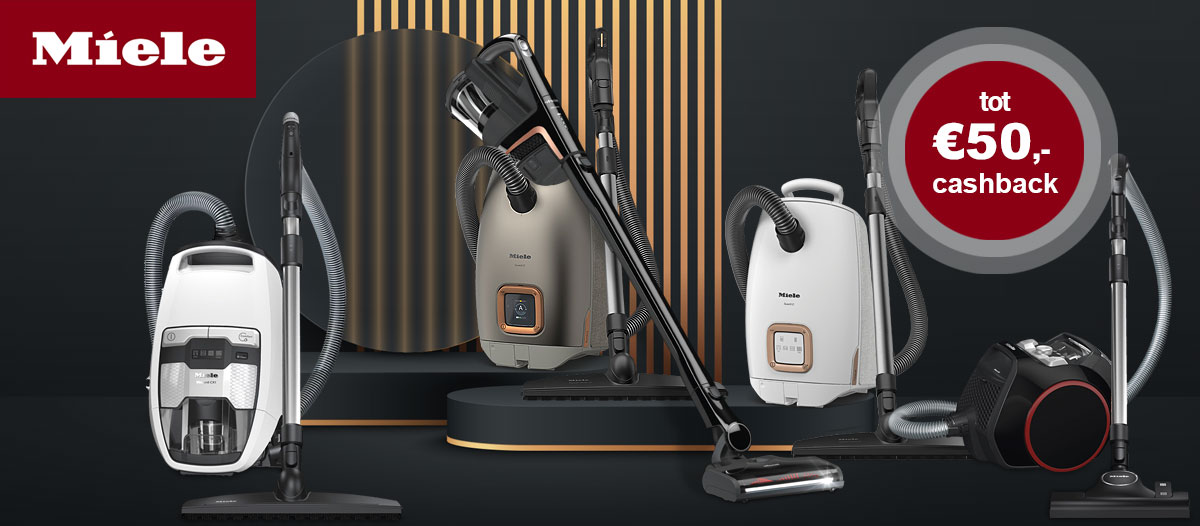 Miele stofzuiger nu met tot €50 cashback