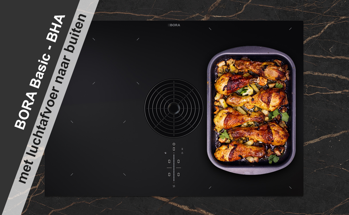 BORA BHA: De Basic kookplaat met luchtafvoer naar buiten.