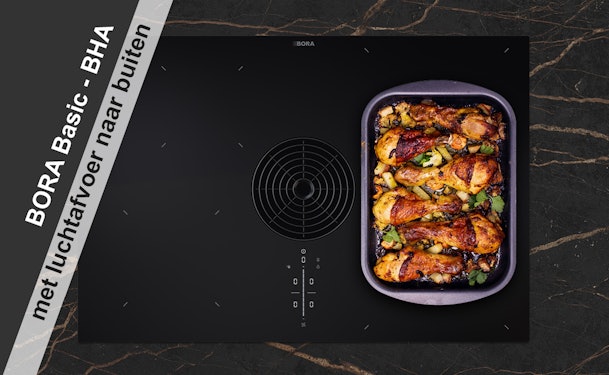 BORA BHA: De Basic kookplaat met luchtafvoer naar buiten.