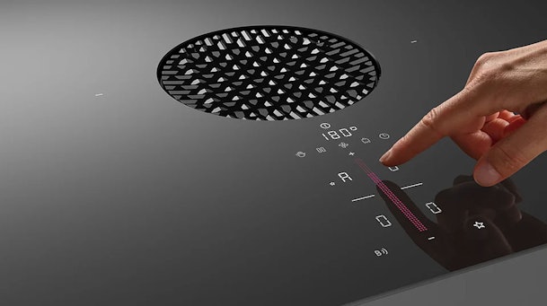 BORA X Pure glanzende kookplaat met afzuiging.