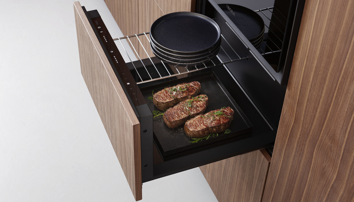 De multifunctionele lade van BORA is de perfecte aanvulling op de X BO.