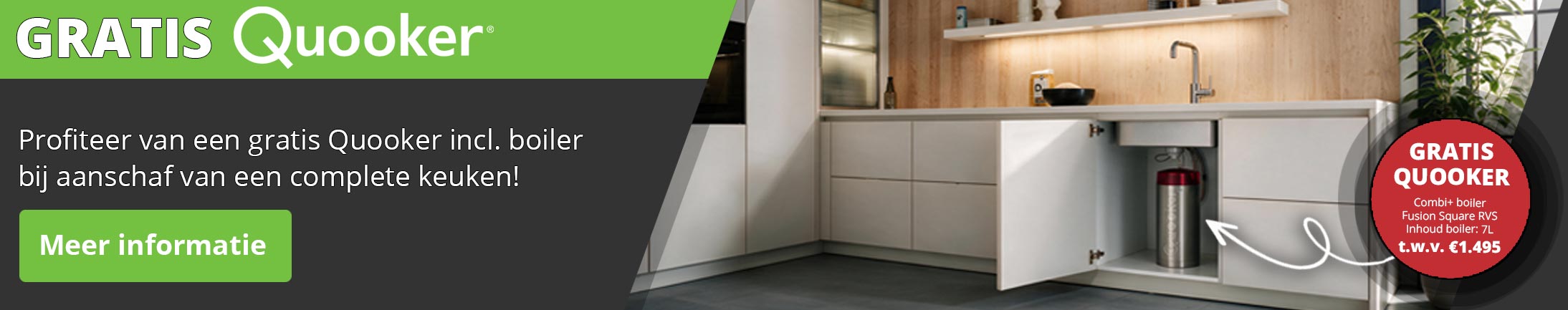 GRATIS Quooker bij aankoop van een complete keuken!
