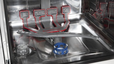 Bauknecht PowerClean - extra hogedruksproeiers aan de achterkant van de vaatwasser