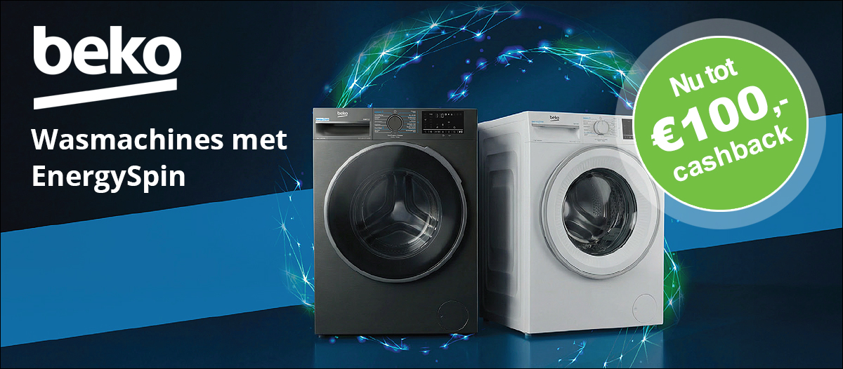 Beko wasmachines met EnergySpin nu met tot 100 euro cashback