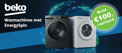 Beko wasmachines met EnergySpin nu met tot 100 euro cashback