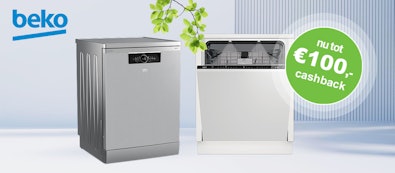Energiezuinige Beko vaatwassers nu met tot €100,- cashback.