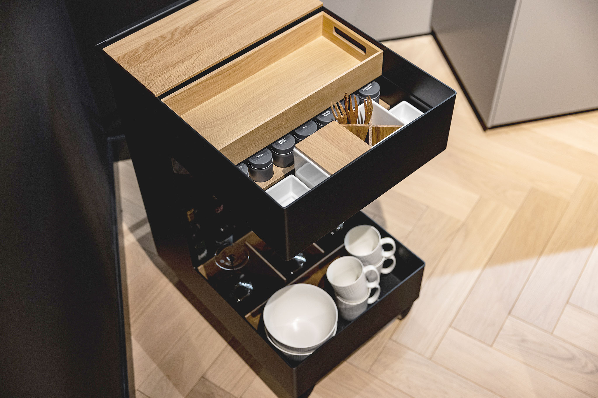 De next125 trolley is multifunctionele inzetbaar in zowel de keuken, eet- als woonruimte.