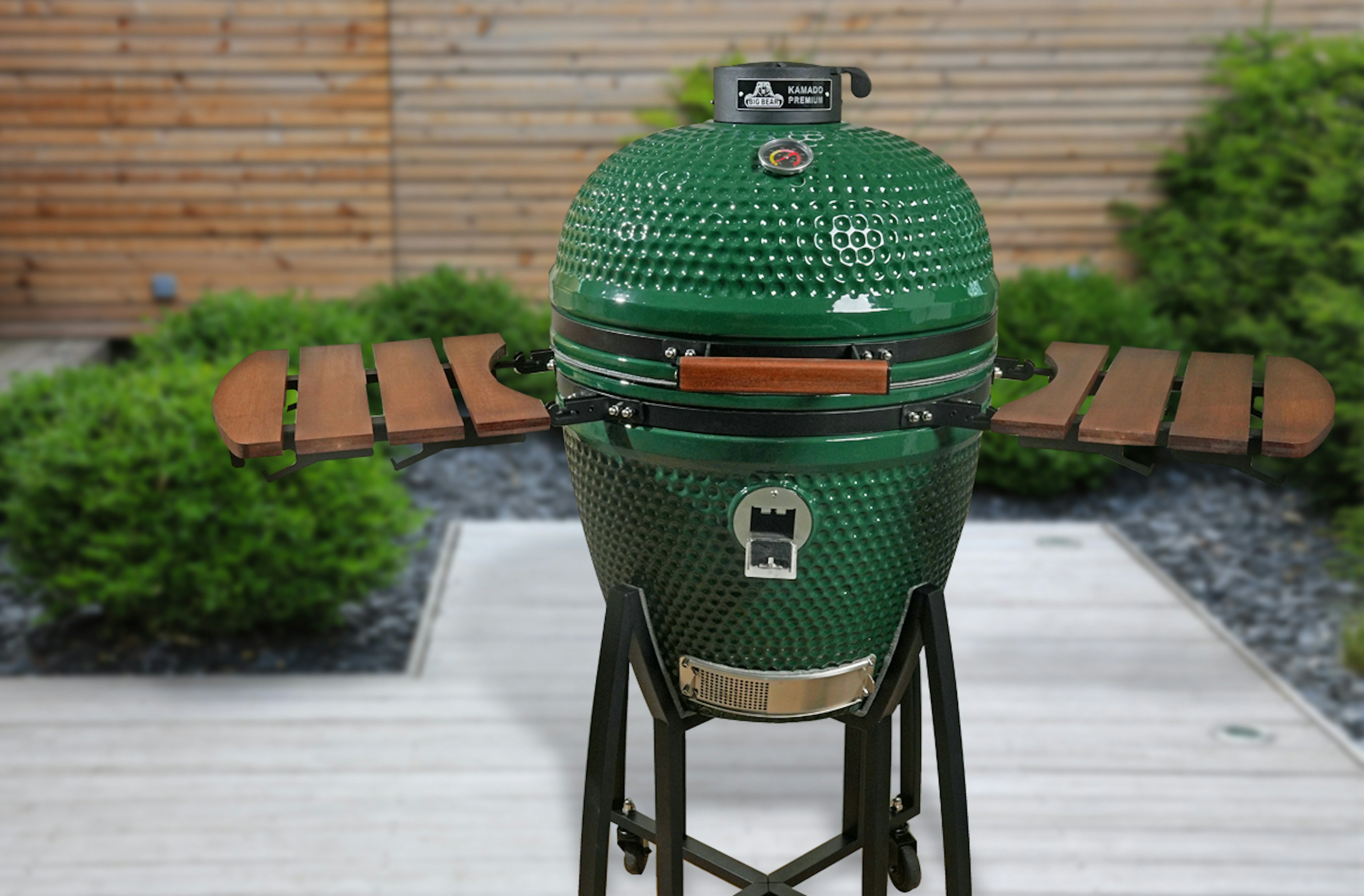 De Big Bear kamado XL green houtskool barbecue/grill