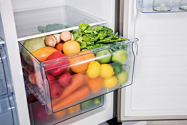 CrispZone - doorzichtige koelkastlade voor groente en fruit .