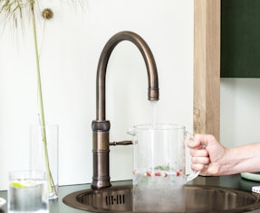 CUBE reservoir met Classic Fusion round in messing patina finish