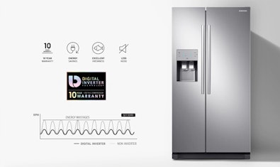 Amerikaanse ijskast met Digital-Inverter-technologie