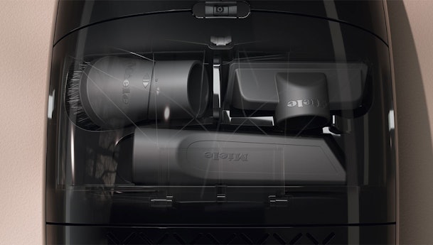 De driedelig accessoireset van de Miele Guard M1 stofzuiger.