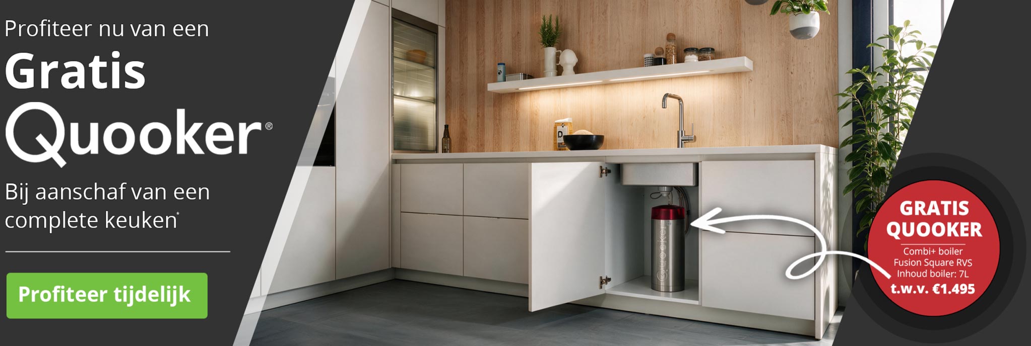 GRATIS Quooker bij aankoop van een complete keuken!