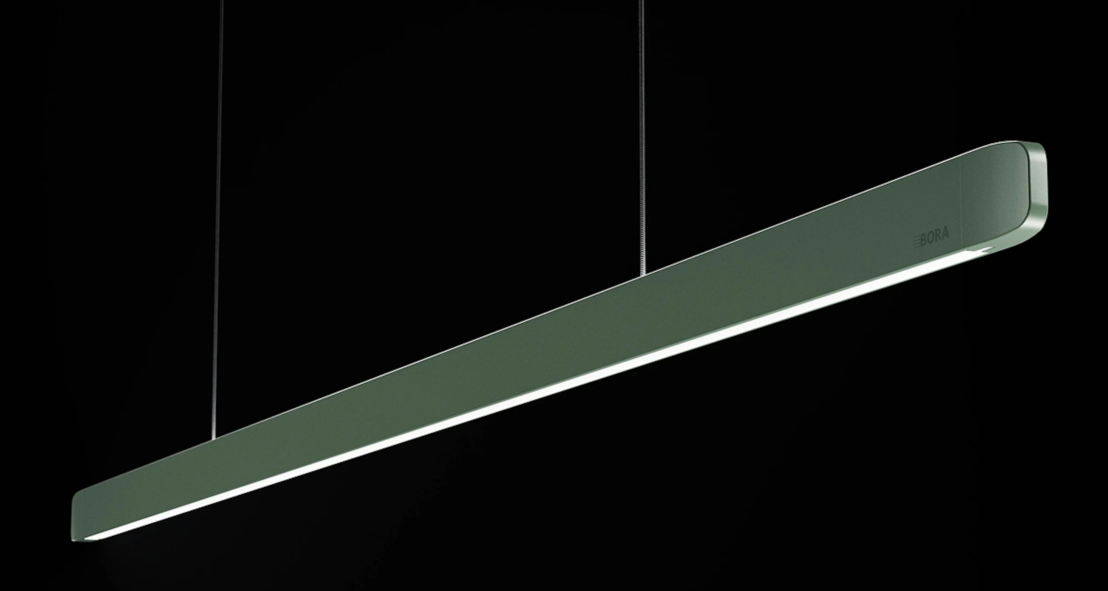 Mosgroene horizon hanglamp van BORA.