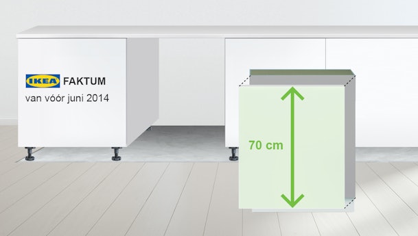 IKEA vaatwasser voor FAKTUM keukensysteem bepalen.