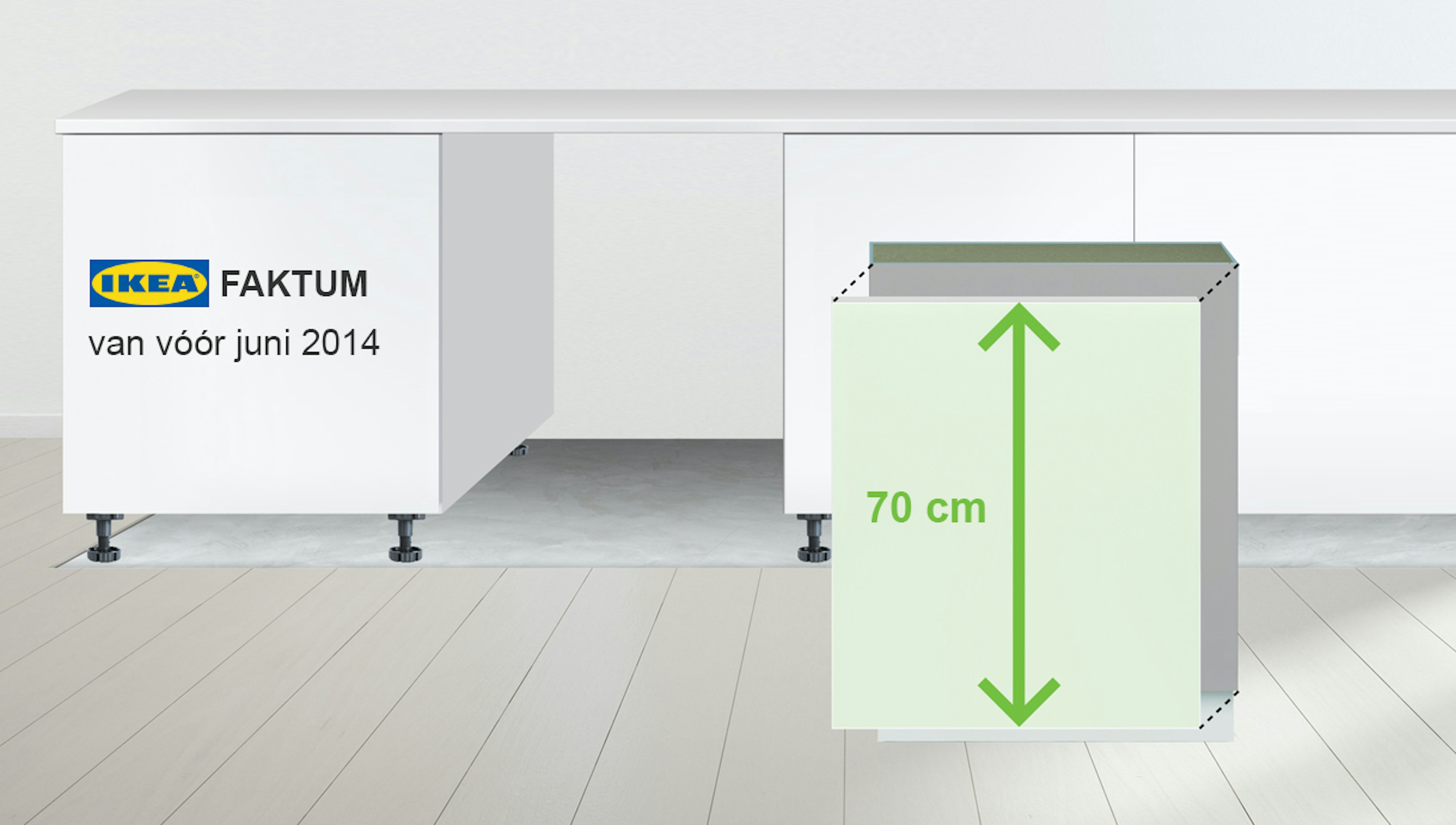 IKEA vaatwasser voor FAKTUM keukensysteem bepalen.
