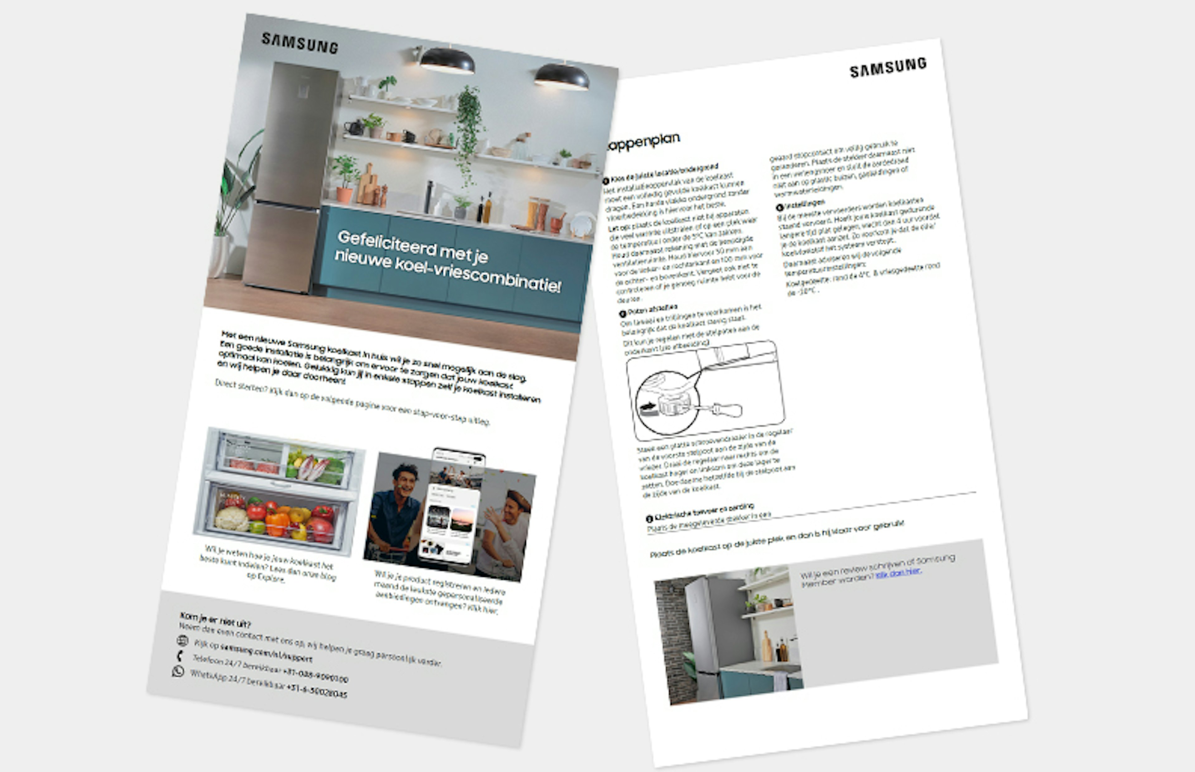 Installatiegids voor Samsung's koel-vriescombinaties