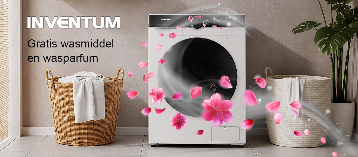 Inventum wasmachines en warmtepompdrogers nu met gratis wasmiddel en wasparfum