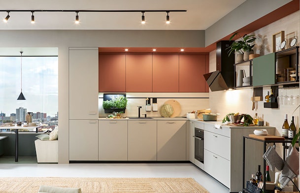 Duurzame familiekeuken in L-opstelling