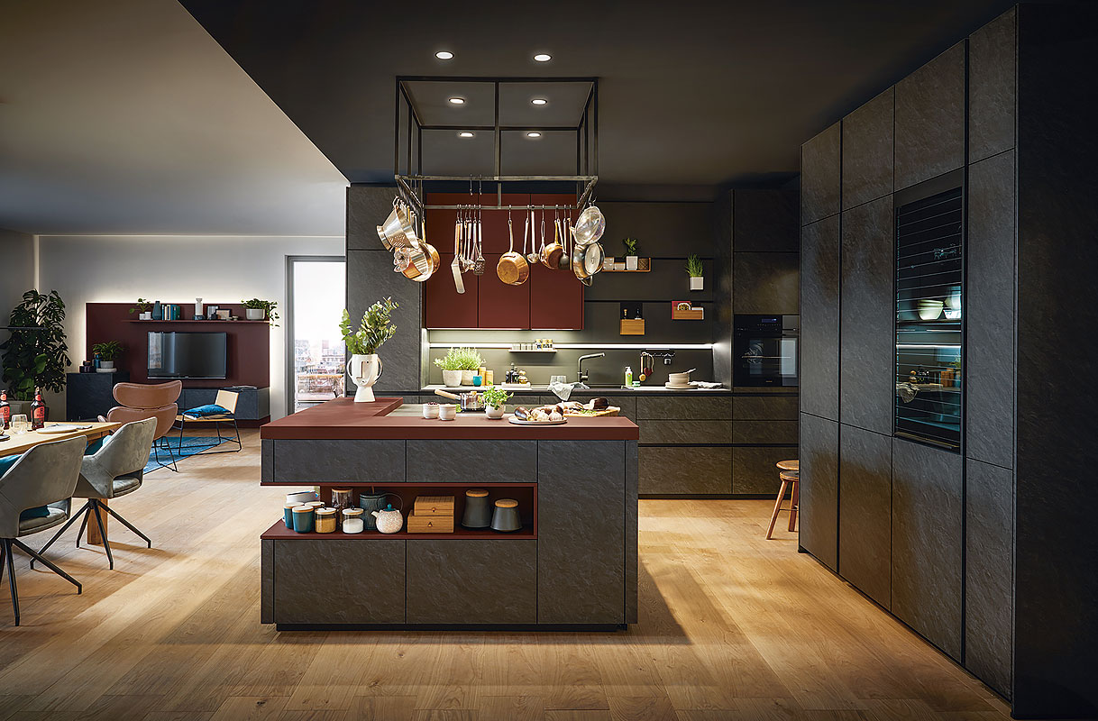 Elegante leefkeuken met open indeling