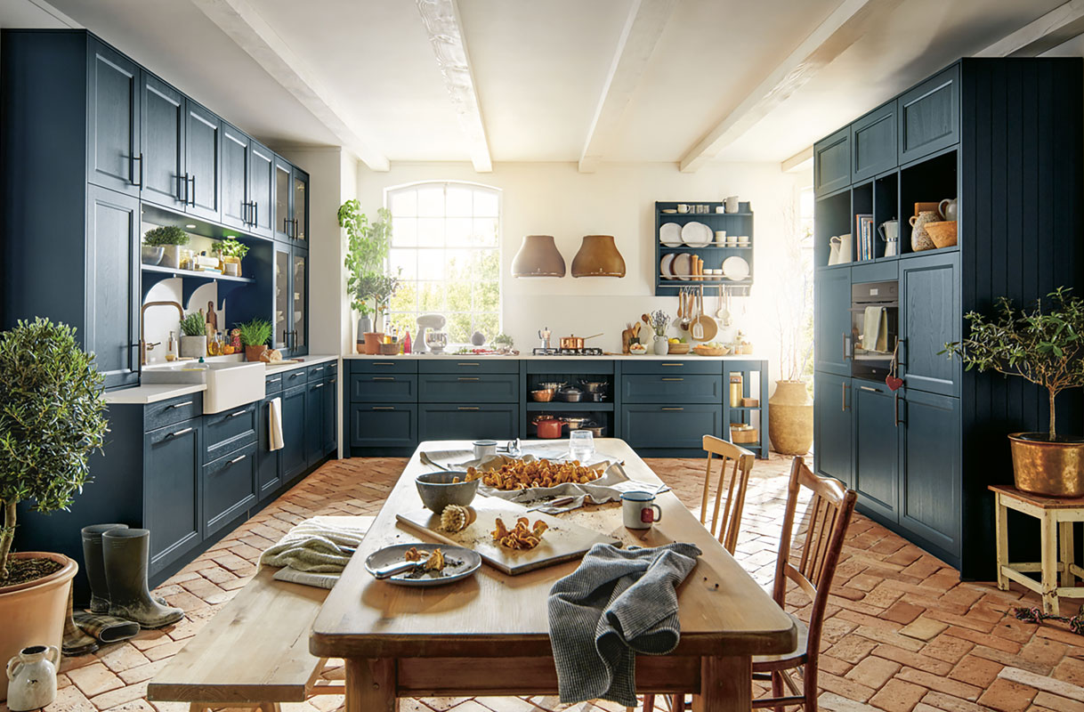 Traditionele sfeer in een eigentijds keukendesign